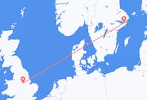 Flyreiser fra Stockholm, Sverige til Nottingham, England
