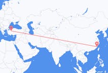 Lennot Fuzhousta, Kiina Eskişehiriin, Turkki