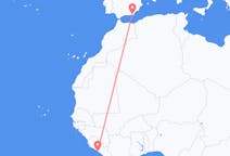 Flug frá Monróvíu til Almería
