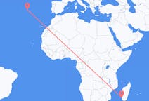 Flyg från Toliara, Madagaskar till Terceira, Portugal