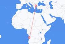 Flyrejser fra Catumbela, Angola til Skíros, Grækenland