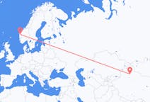Flyreiser fra Ürümqi, Kina til Førde, Norge