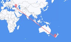出发地 新西兰因弗卡吉尔目的地 土耳其特拉布宗的航班