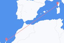 Flyreiser fra Ajaccio, til Lanzarote