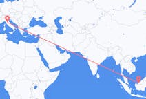 Flyg från Sibu, Malaysia till Florens, Italien