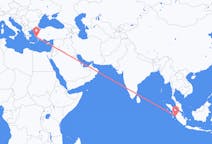 Vluchten van Padang, Indonesië naar Samos, Griekenland