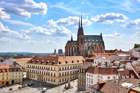 Photo of the city of Ostrava at the summer time and sunny weather as seen from the lookout on the top of the city hall.