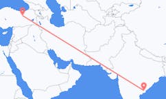 Voos de Rajahmundry, Índia para Erzincan, Turquia