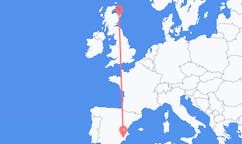 Vluchten van Aberdeen, Schotland naar Murcia, Spanje