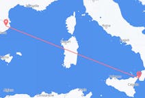 Flyg från Reggio di Calabria, Italien till Girona, Spanien