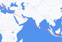 인도네시아 반유왕이에서 출발해 이탈리아 라메지아 테르메에게(으)로 가는 항공편