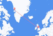 Flyrejser fra Qaarsut, Grønland til Manchester, England