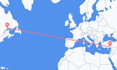 Flyg från Sept-Îles, Kanada till Adana, Turkiet