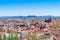 Photo of panoramic view of the city of Clermont-Ferrand with its cathedral, France.