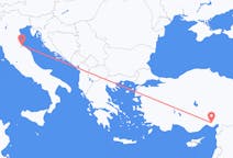 Lennot Adanalta, Turkki Riminiin, Italia