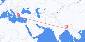 Lennot Bangladeshista Kreikkaan