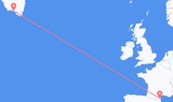 Flyrejser fra Perpignan, Frankrig til Qaqortoq, Grønland