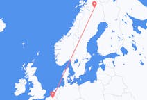 Vluchten van Kiruna naar Brussel