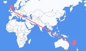 Flights from Norfolk Island to England