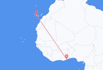 Flug frá Akkra til Tenerife