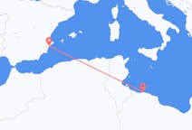 Vluchten van Tripoli naar Alicante