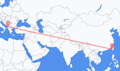 Lennot Tainanista, Taiwan Tiranaan, Albania