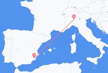 Vluchten van Murcia, Spanje naar Milaan, Italië