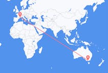 Flyreiser fra Melbourne, Australia til Nimes, Frankrike
