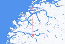 ノルウェーのサンダンから、ノルウェーのオーレスンまでのフライト