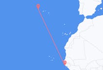 Flyg från Cap Skiring, Senegal till Flores, Portugal