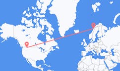 Vluchten van Kalispell, Verenigde Staten naar Bodø, Noorwegen