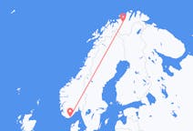 Flyrejser fra Kristiansand, Norge til Alta, Norge