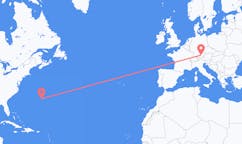 Lennot Bermudasta, Yhdistynyt kuningaskunta Müncheniin, Saksa