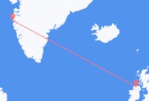 Lennot Derryltä, Pohjois-Irlanti Sisimiutille, Grönlanti