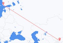 Lennot Andijanista, Uzbekistan Turkuun, Suomi
