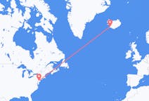 Flyrejser fra North Philadelphia til Reykjavík