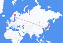 Lennot Niigatasta, Japani Vaasaan, Suomi