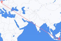Flyreiser fra Praya, Lombok, Indonesia til Erfurt, Tyskland