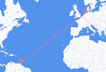 Lennot Espanjan satamasta, Trinidad ja Tobago Groningeniin, Alankomaat