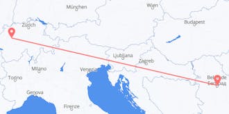Flyg från Schweiz till Serbien
