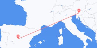 Flyreiser fra Slovenia til Spania