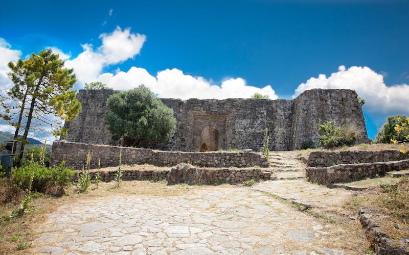 Photo of entrance to the Ali Pasha`s fortress near Agia village, Anthousa Preveza, Greece..