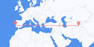 Lennot Tadžikistanista Portugaliin