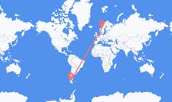 Vols de Puerto Natales, le Chili vers Roros, Norvège