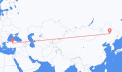 Lennot Daqingista, Kiina Ankaraan, Turkki