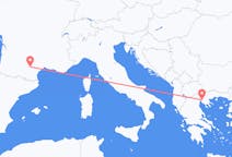 Flyreiser fra Castres, til Thessaloniki