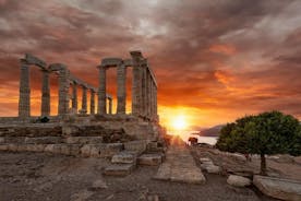 Atardecer en el cabo Sounio y el templo de Poseidón Tour privado
