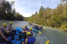Rafting á Sava River í Bled Slóveníu, besta flúðasiglingin á svæðinu
