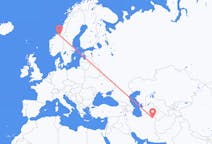 Flights from Mashhad to Trondheim