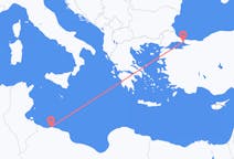 Lennot Tripolista Istanbuliin